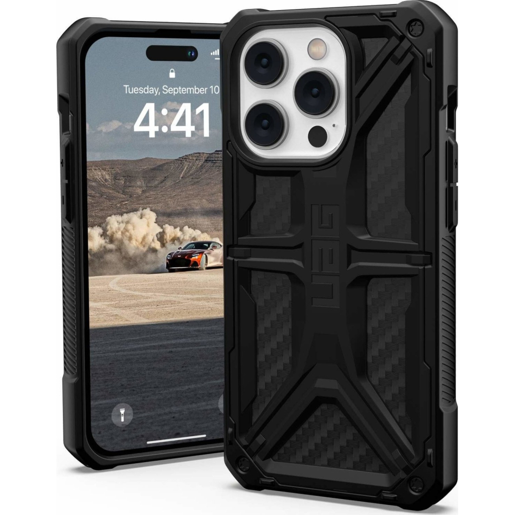 Чехол для моб. телефона Uag Apple iPhone 14 Pro Monarch, Carbon Fiber (114034114242) - 11