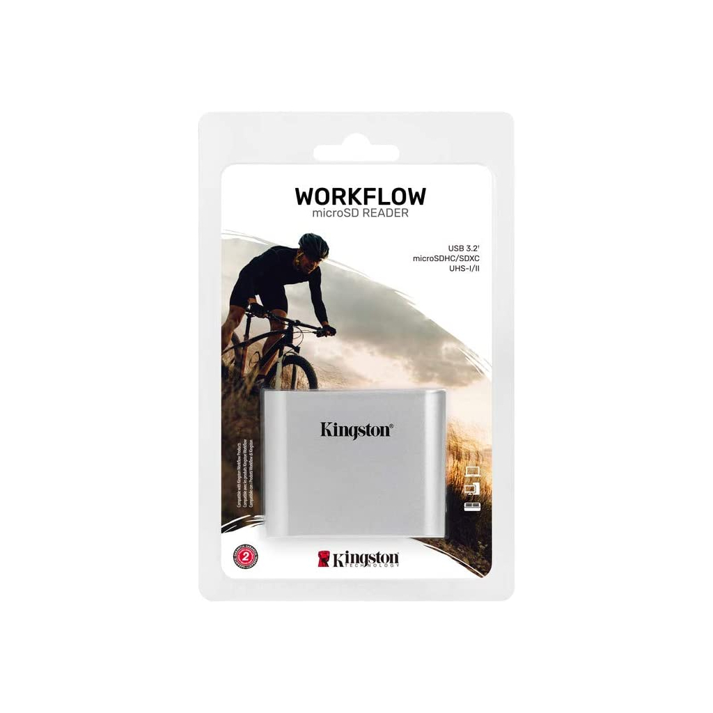 Считыватель флеш-карт Kingston Workflow Dual-Slot microSDHC/XC UHS-II (WFS-SDC) - 1