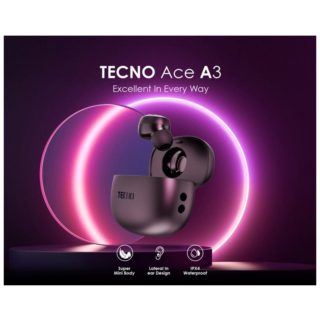 Наушники Tecno Ace A3 Mono Black (4895180761164) - 1
