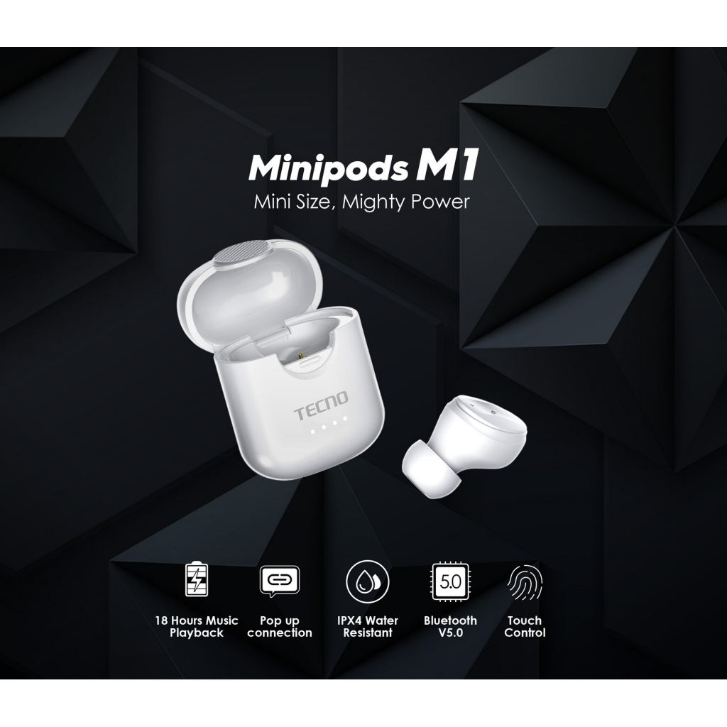 Наушники Tecno Minipods M1 Mono White (4895180759475) - 10