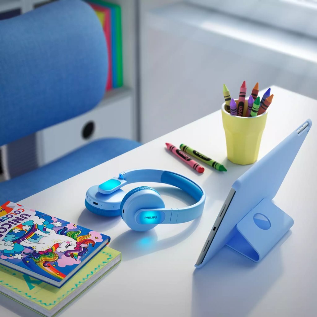 Наушники Philips Kids TAK4206 On-ear Colored light panels Wireless Blue (TAK4206BL/00) - 1