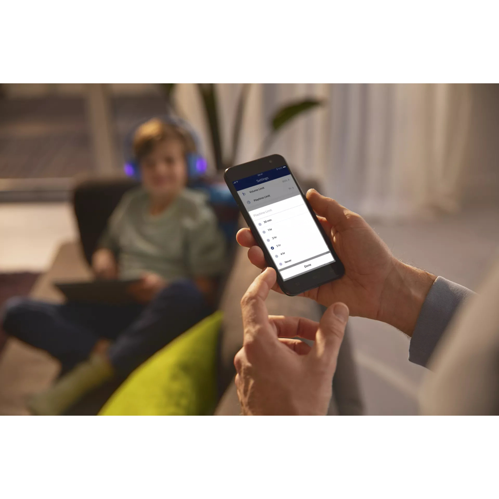 Наушники Philips Kids TAK4206 On-ear Colored light panels Wireless Blue (TAK4206BL/00) - 2