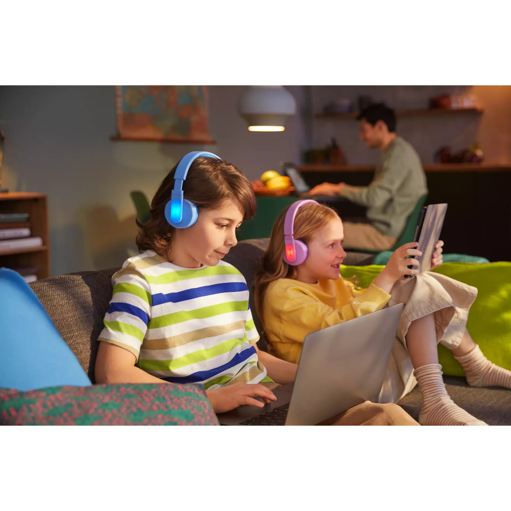 Наушники Philips Kids TAK4206 On-ear Colored light panels Wireless Blue (TAK4206BL/00) - 7