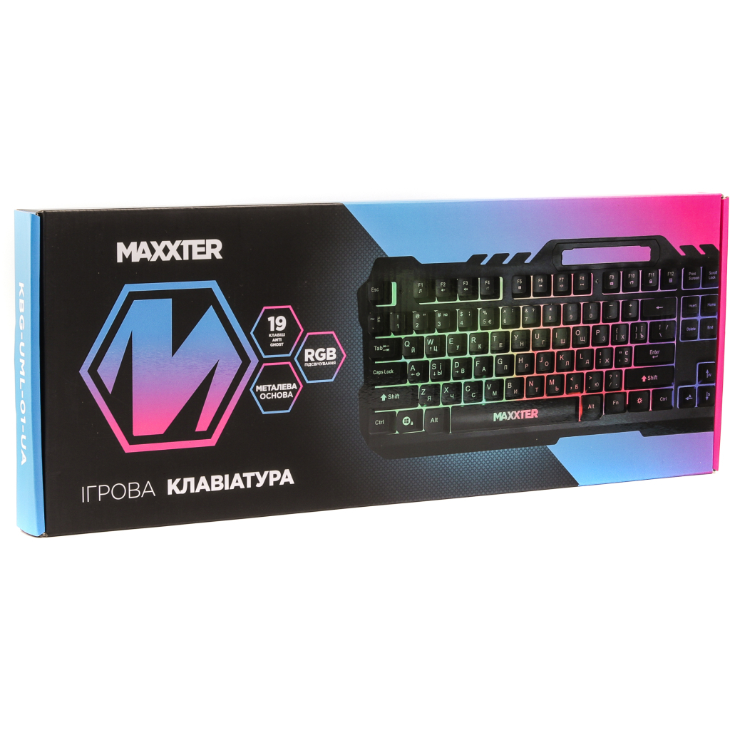 Клавиатура Maxxter KBG-UML-01-UA USB Black (KBG-UML-01-UA) - 5