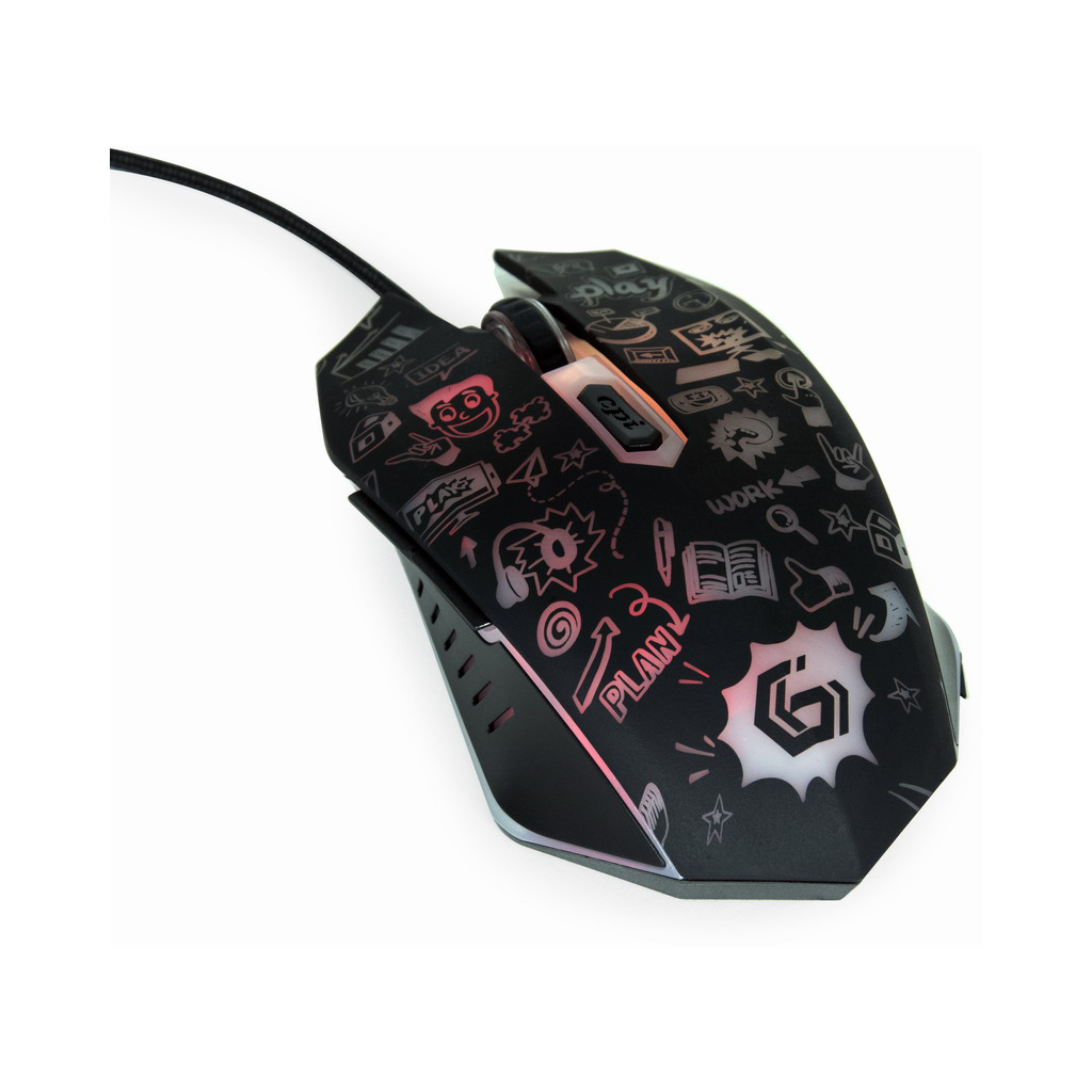 Мышка Gembird MUS-6B-GRAFIX-01 USB Black (MUS-6B-GRAFIX-01) - 5