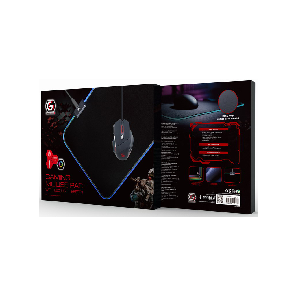 Коврик для мышки Gembird MP-GAMELED-M - 1