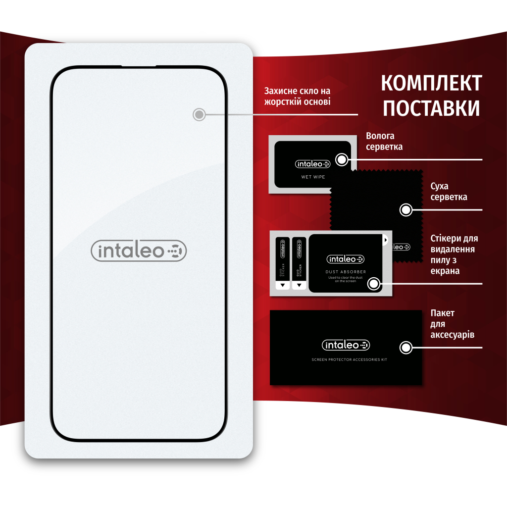 Стекло защитное Intaleo Full Glue Apple iPhone 14 Pro (1283126542084) - 6