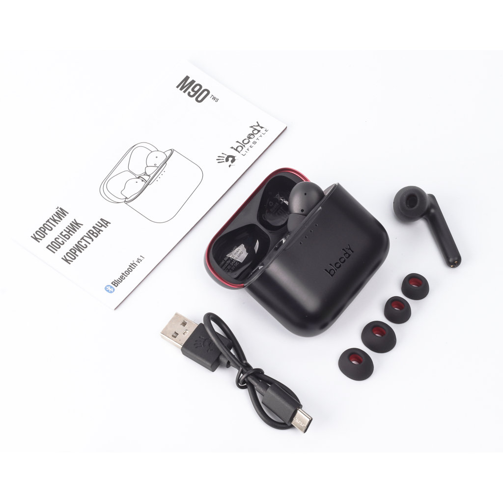 Наушники A4Tech Bloody M90 Black+Red - 8