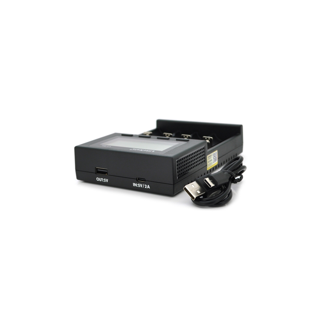 Зарядное устройство для аккумуляторов Liitokala 4 Slots, LED display, 5V Type C, 3.7V/1.2V AA/AAA 18650/26650/16340/14500/10440/18500 (Lii-M4) - 2