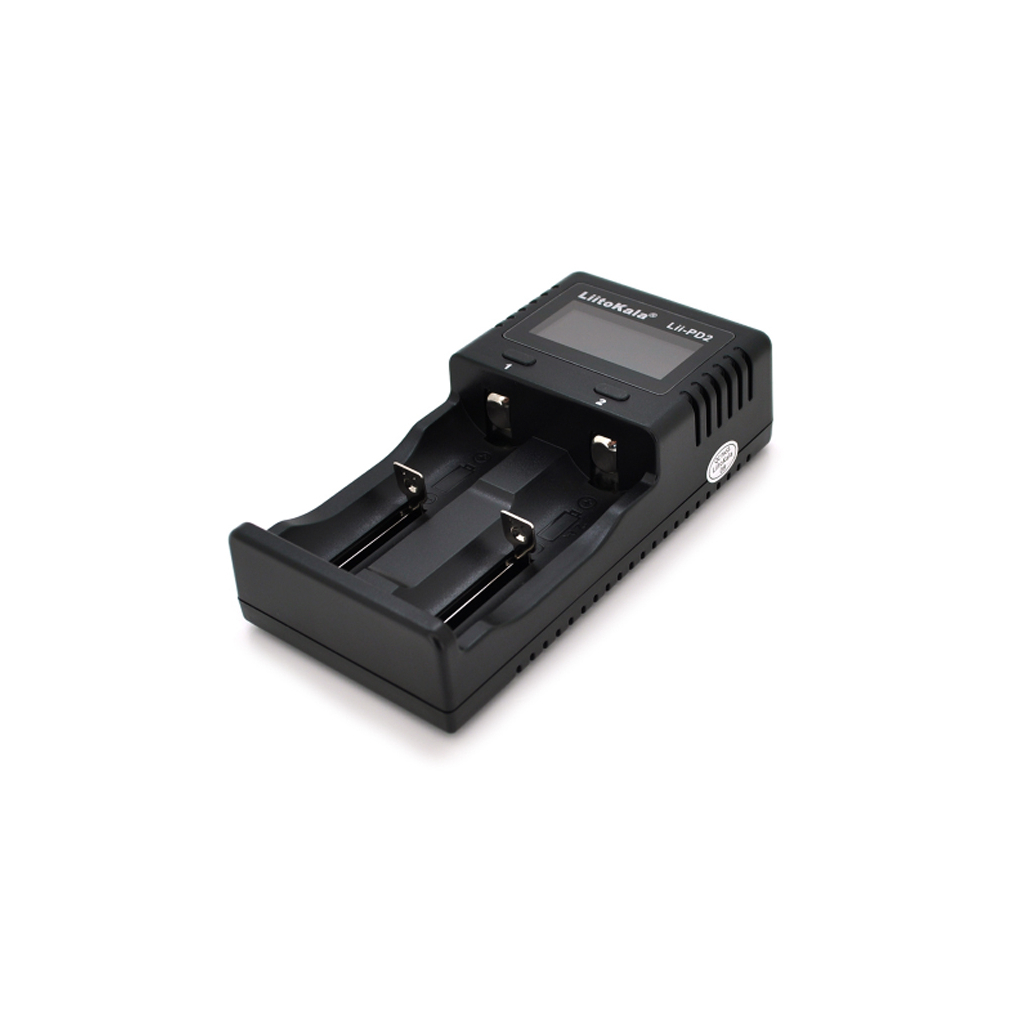 Зарядное устройство для аккумуляторов Liitokala 2 Slots, LCD display, Li-Ion, Ni-Mh, Ni-Cd, + AAAA, С, 10440/.../26650 (Lii-PD2) - 1