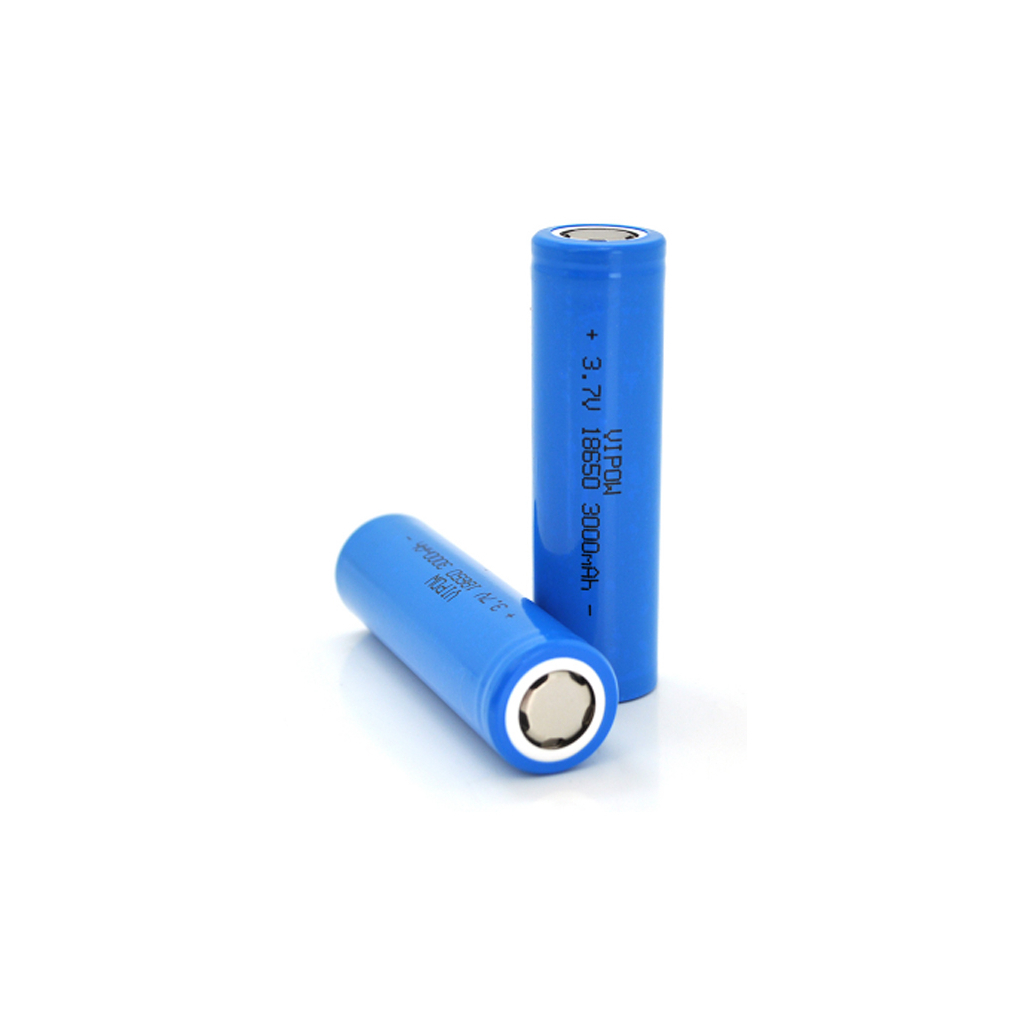 Аккумулятор 18650 Li-Ion ICR18650 FlatTop, 3000mAh, 3.7V, Blue Vipow (ICR18650-3000mAhFT)