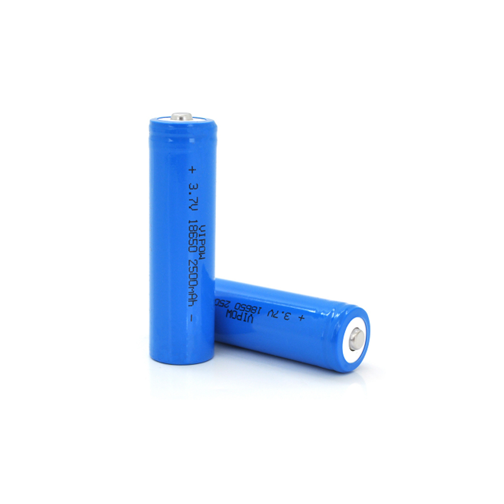 Аккумулятор 18650 Li-Ion ICR18650 TipTop, 2500mAh, 3.7V, Blue Vipow (ICR18650-2500mAhTT)
