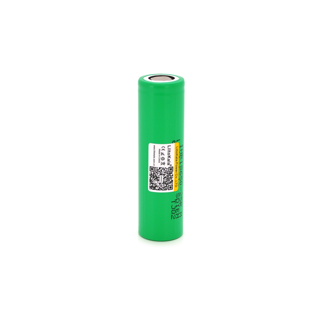 Аккумулятор 18650 Li-Ion 2500mah (2450-2650mah), 3.7V (2.75-4.2V), green, PVC BOX Liitokala (Lii-25R)