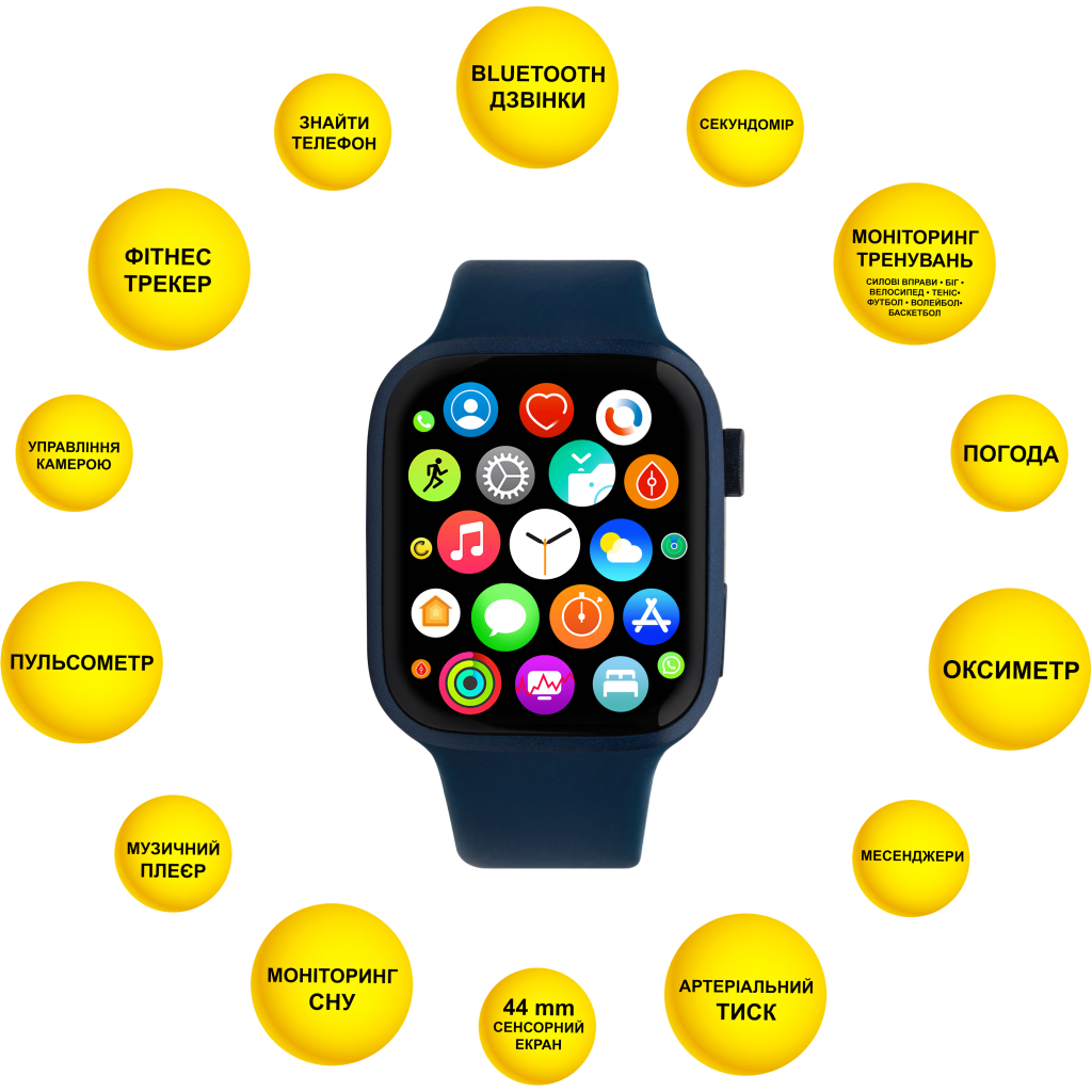 Смарт-часы AURA X1 Pro 44mm Blue (SWAX144BL) - 3