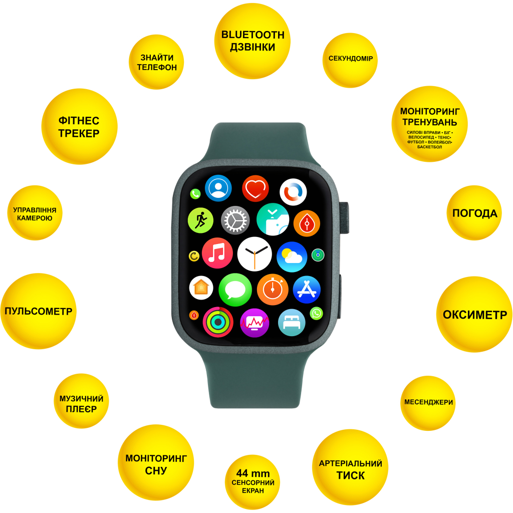 Смарт-часы AURA X1 Pro 44mm Green (SWAX144G) - 3