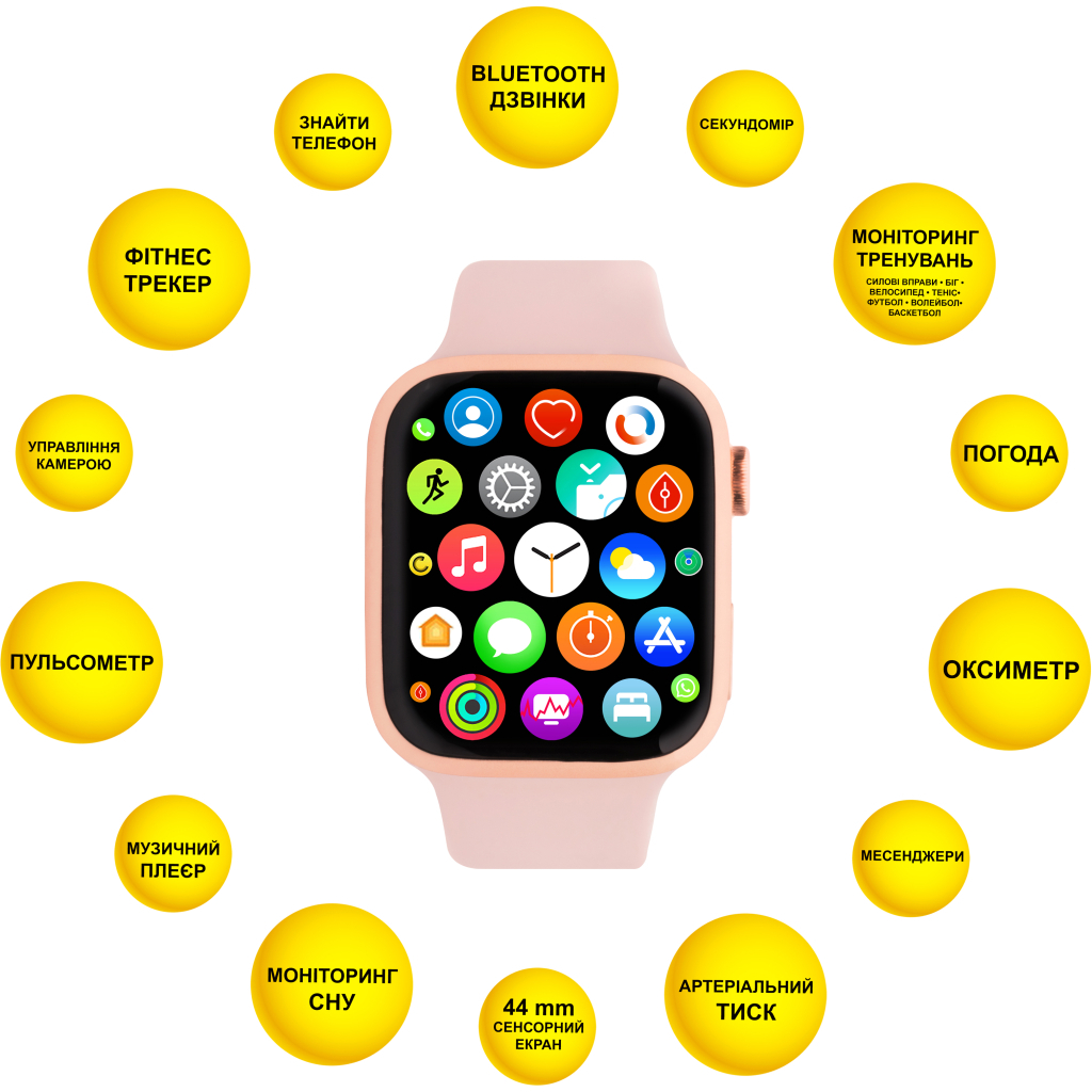 Смарт-часы AURA X1 Pro 44mm Pink (SWAX144P) - 3