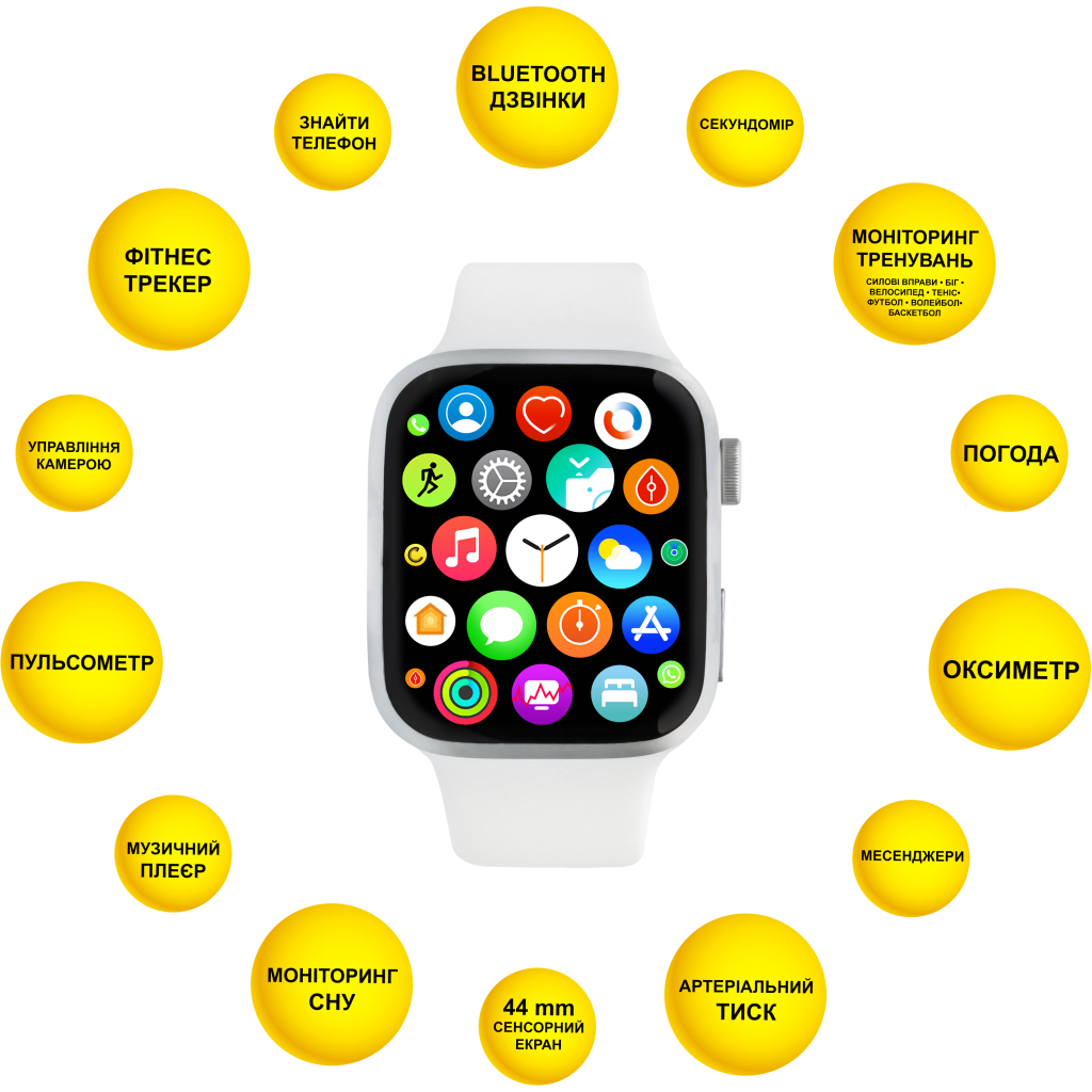 Смарт-часы AURA X1 Pro 44mm White (SWAX144W) - 3