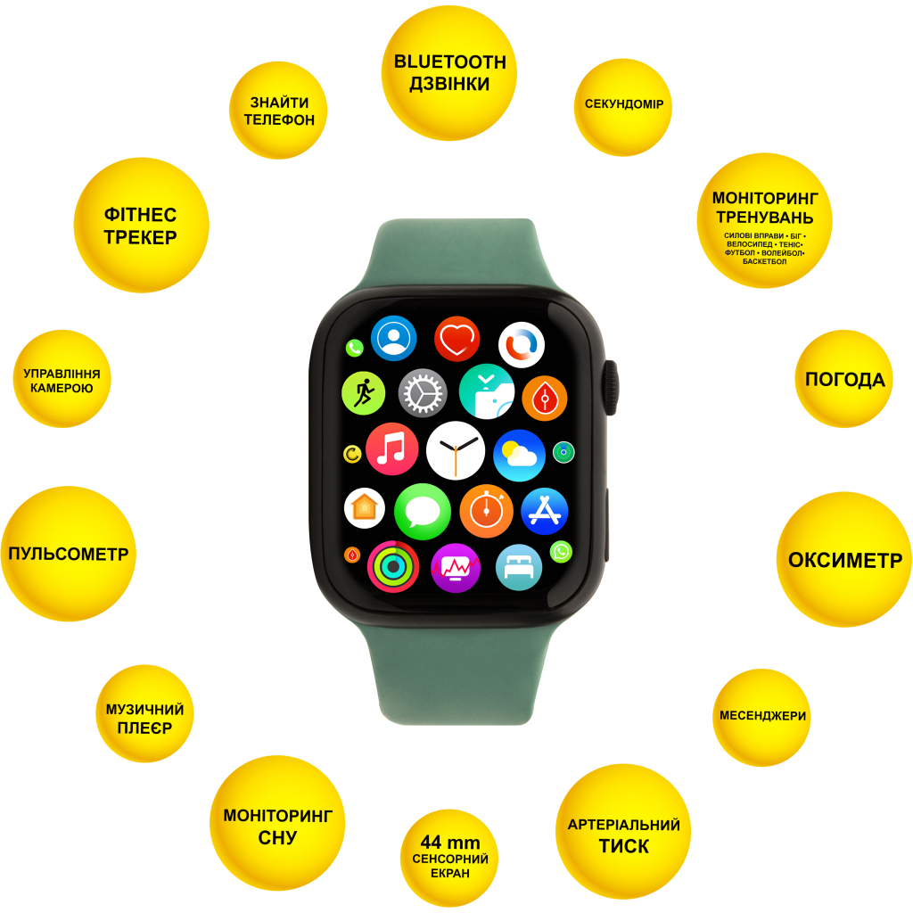 Смарт-часы AURA X2 Pro 44mm Green (SWAX244G) - 3