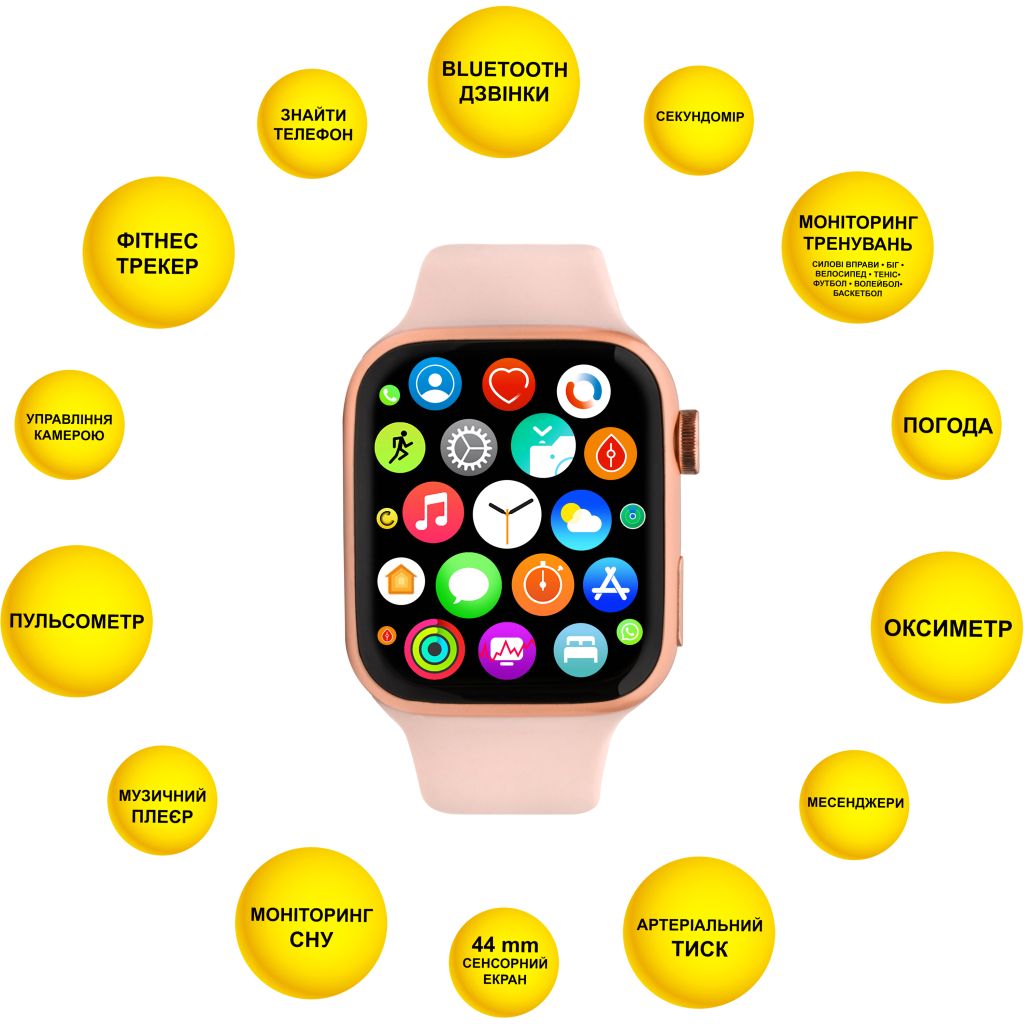 Смарт-часы AURA X2 Pro 44mm Pink (SWAX244P) - 3