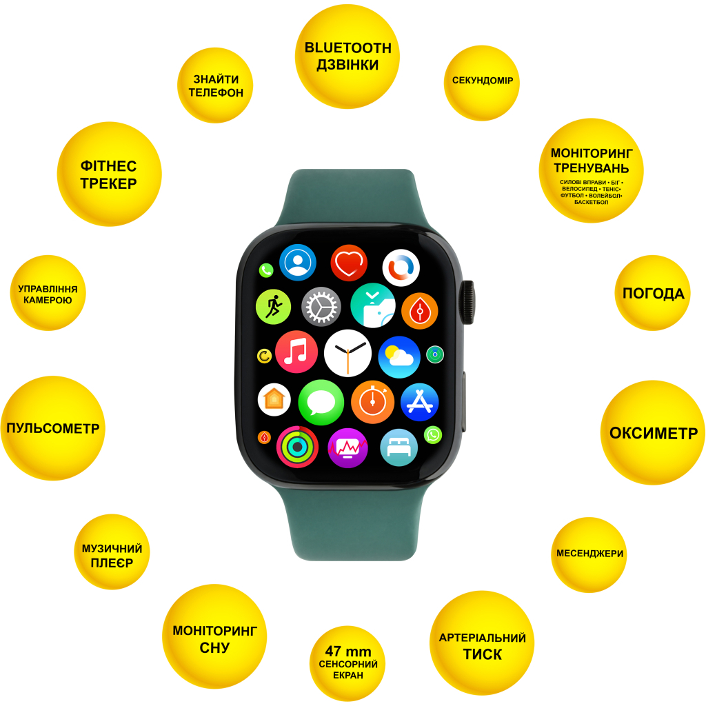 Смарт-часы AURA X3 Pro 47mm Green (SWAX347G) - 3