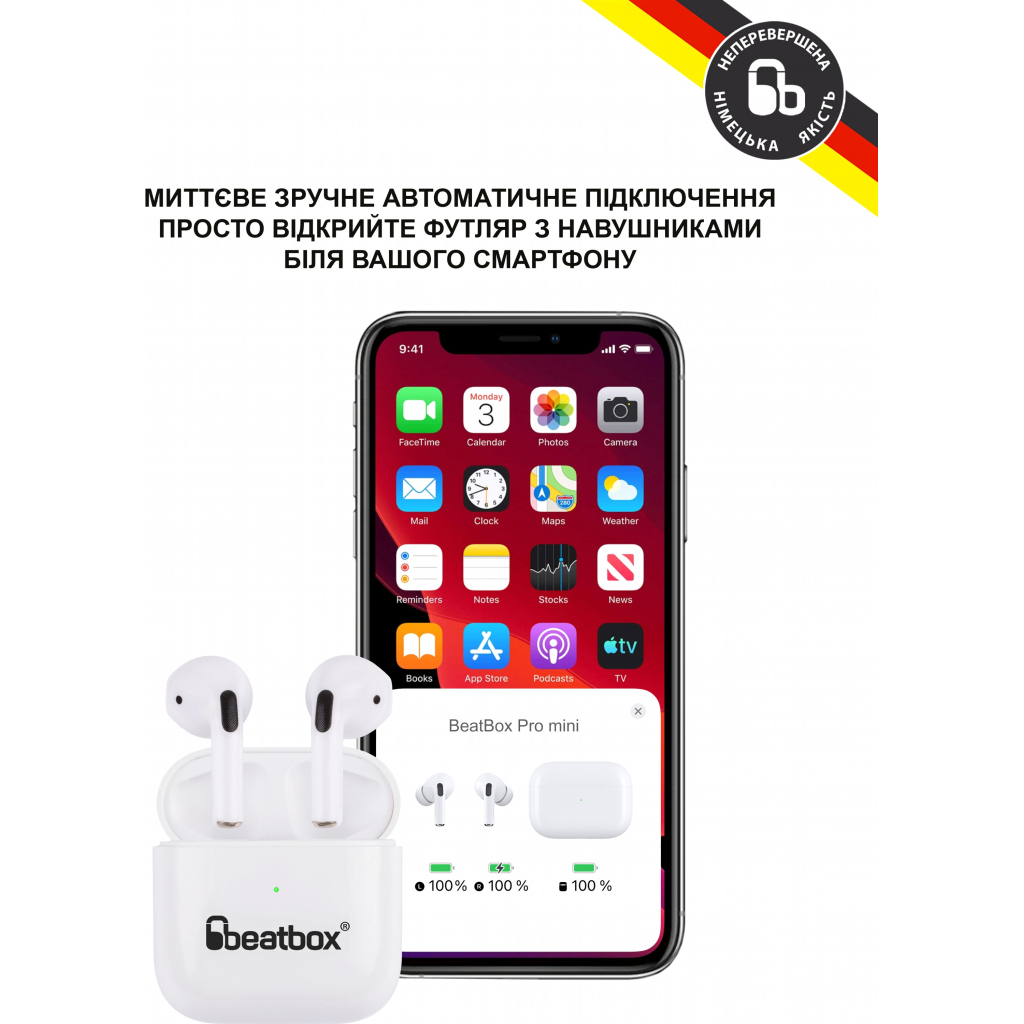 Наушники BeatBox PODS PRO Mini White (bbppromw) - 2 Наушники BeatBox PODS PRO Mini White (bbppromw) - 2
