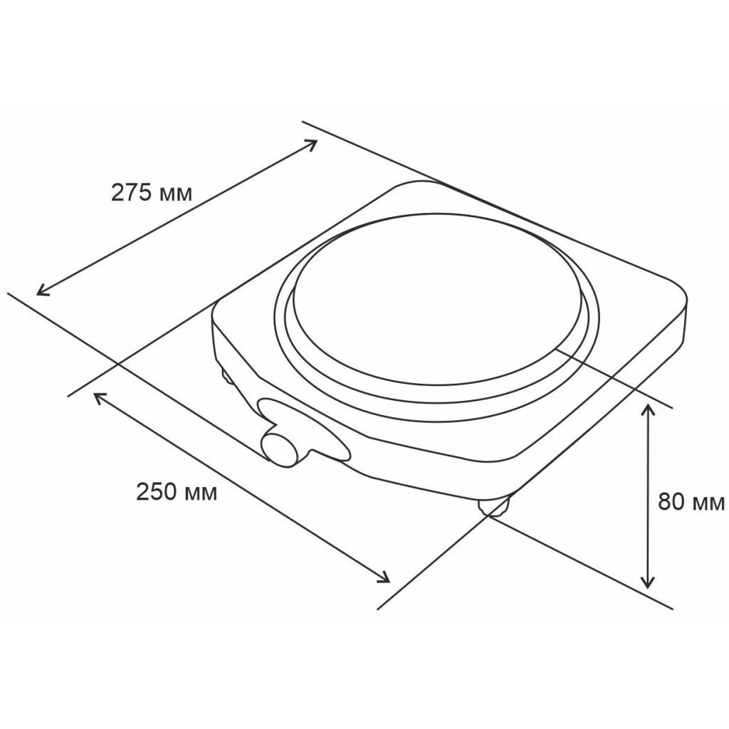 Настольная плита Jantar TSF 01 WH H - 10
