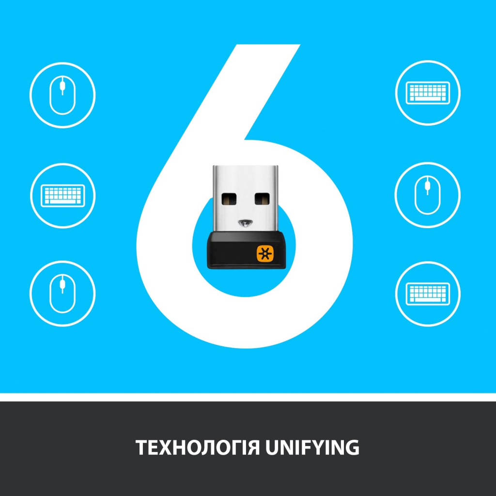 Клавиатура Logitech K400 Plus Touch Wireless UA Black (920-007145) - 8