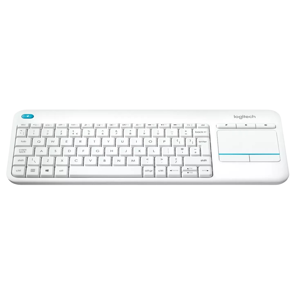 Клавиатура Logitech K400 Plus Touch Wireless UA White (920-007146) - 1