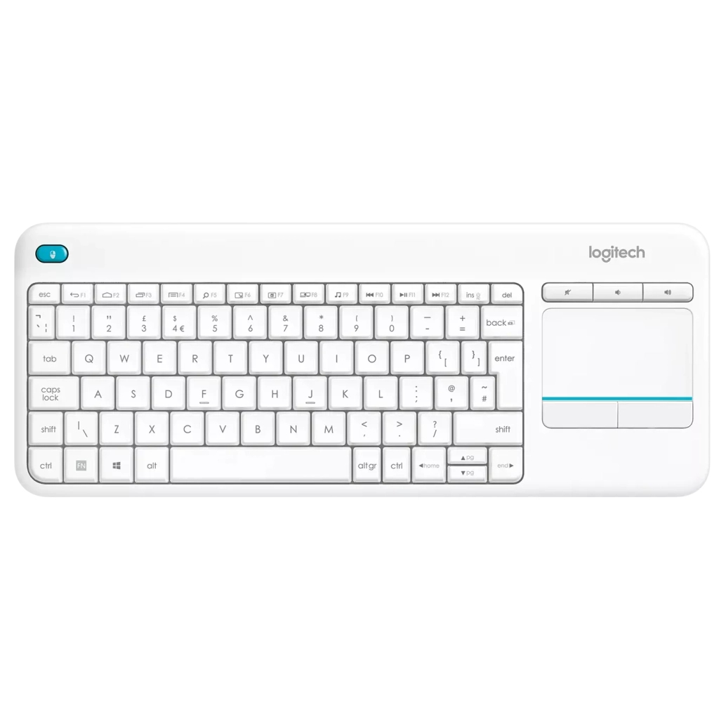 Клавиатура Logitech K400 Plus Touch Wireless UA White (920-007146)