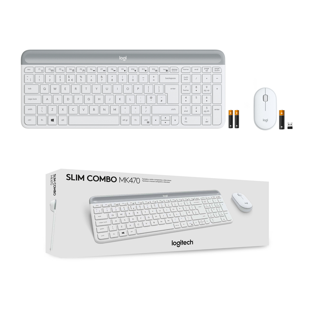 Комплект Logitech MK470 Slim Wireless UA Off-White (920-009205) - 9