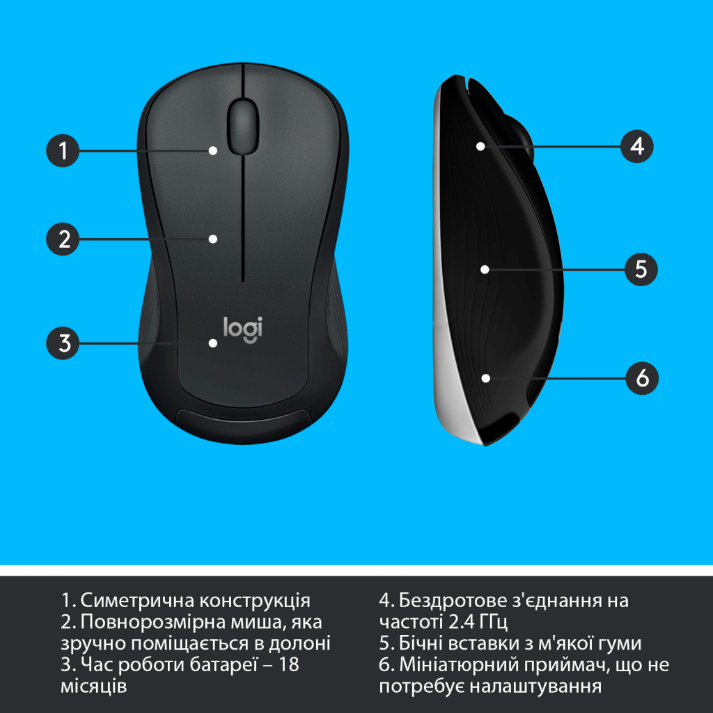 Комплект Logitech MK540 Advanced Wireless UA Black (920-008685) - 7