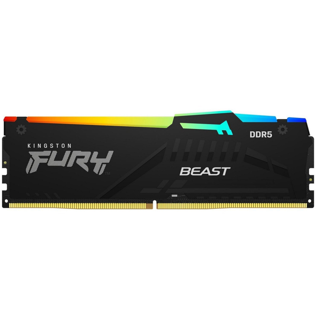 Модуль памяти для компьютера DDR5 16GB (2x8GB) 5200 MHz FURY Beast RGB Kingston Fury (ex.HyperX) (KF552C40BBAK2-16) - 2