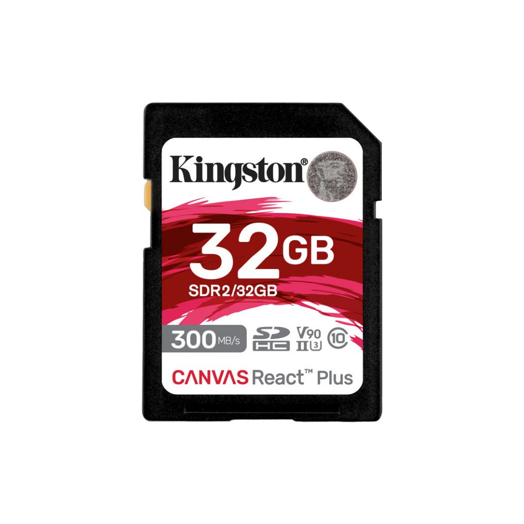 Карта памяти Kingston 32GB class 10 UHS-II U3 Canvas React Plus (SDR2/32GB)