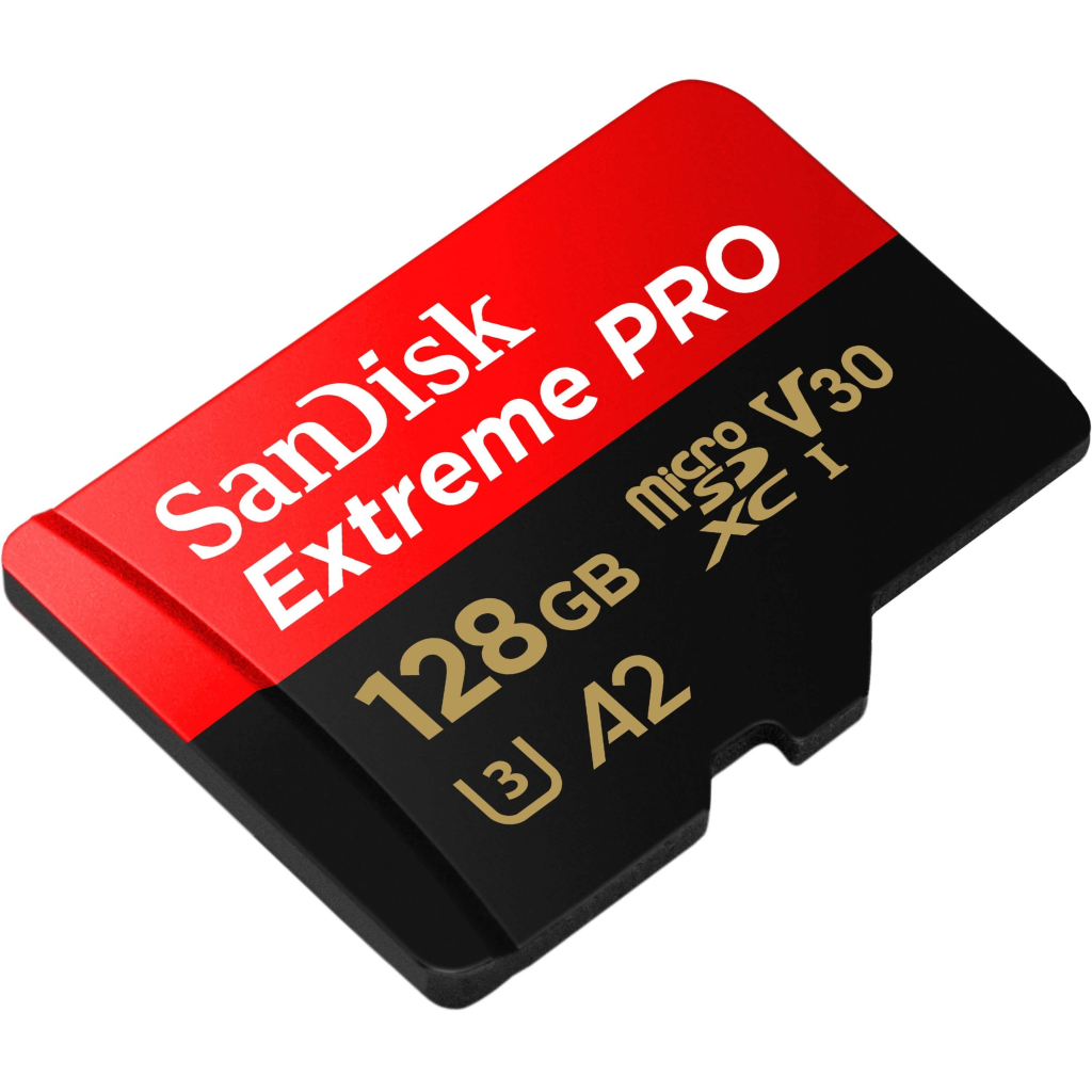 Карта памяти SanDisk 128 GB microSDXC UHS-I U3 Extreme Pro+SD Adapter (SDSQXCD-128G-GN6MA) - 2
