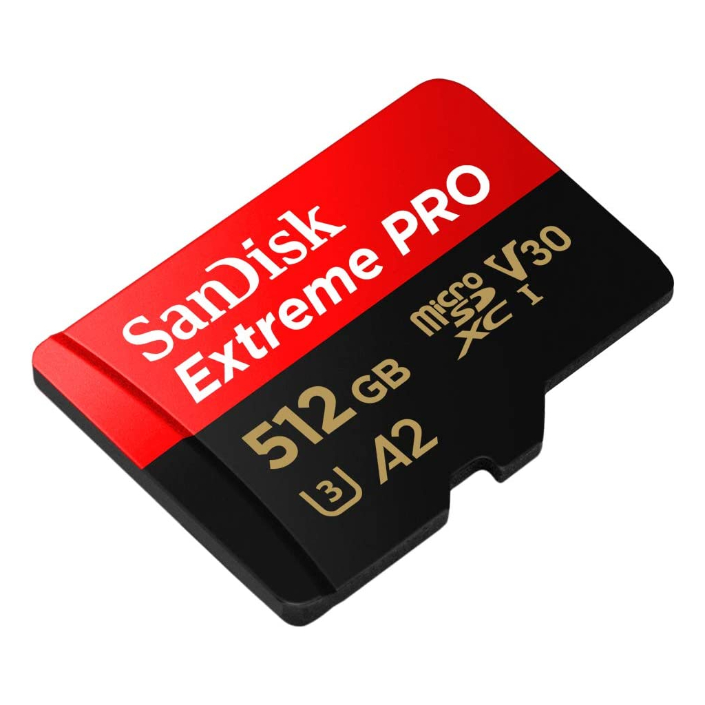 Карта памяти SanDisk 512 GB microSDXC UHS-I U3 Extreme Pro+SD Adapter (SDSQXCD-512G-GN6MA) - 2