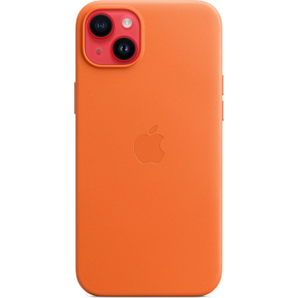 Чехол для моб. телефона Apple iPhone 14 Plus Leather Case with MagSafe - Orange,Model A2907 (MPPF3ZE/A) - 4