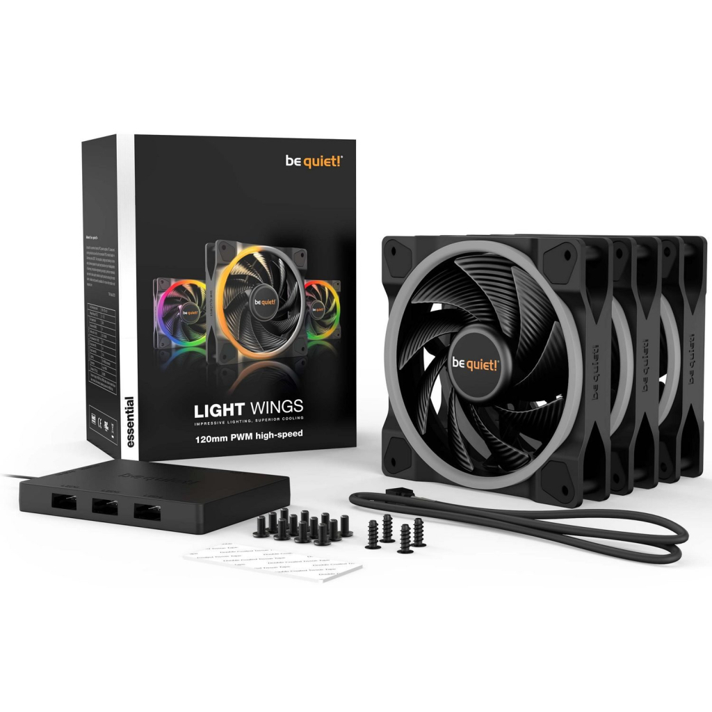 Кулер для корпуса Be quiet! Light Wings 120mm PWM high-speed 3 pcs (BL077) - 5