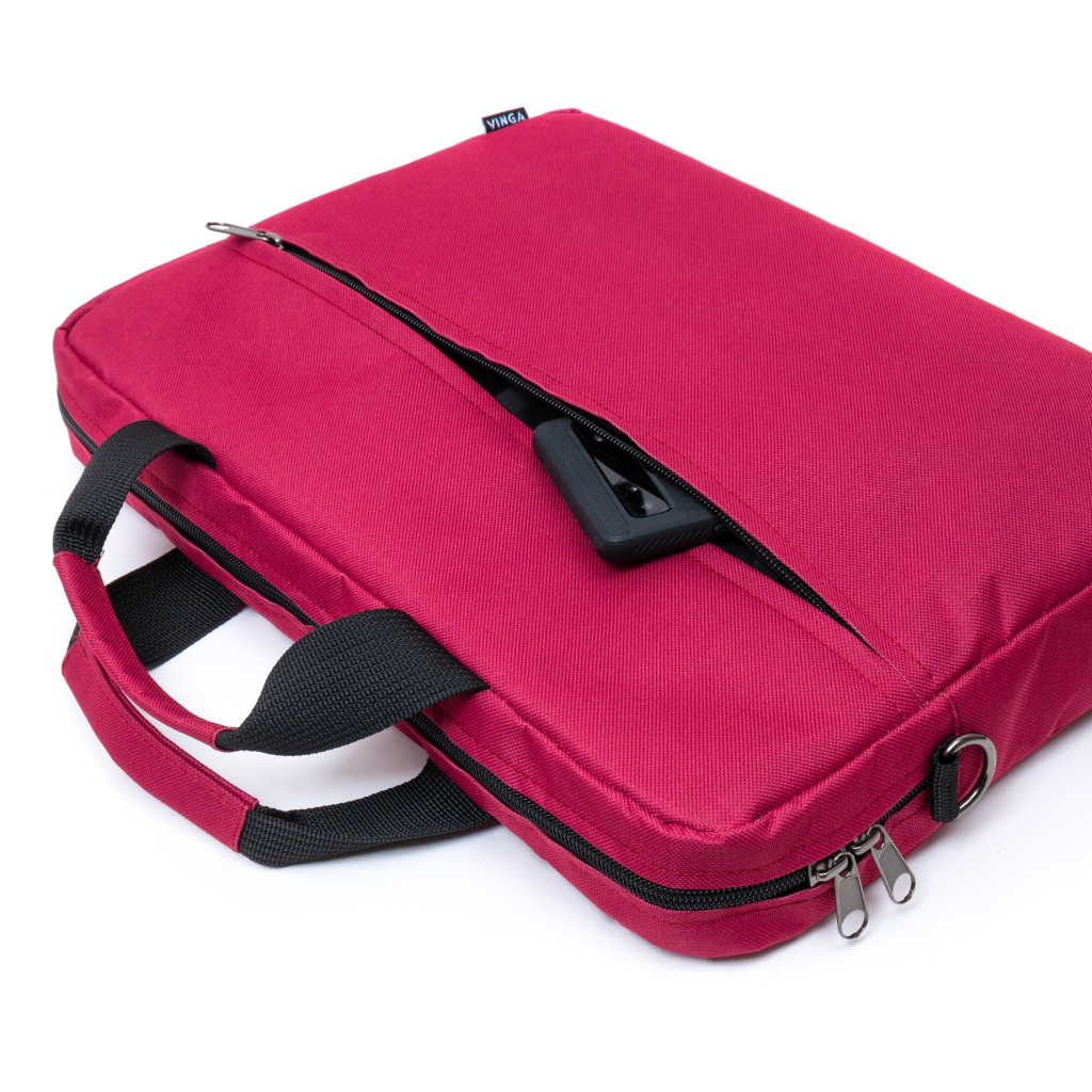 Сумка для ноутбука Vinga 14-15" NB140UW Burgundy (NB140UWBY) - 4