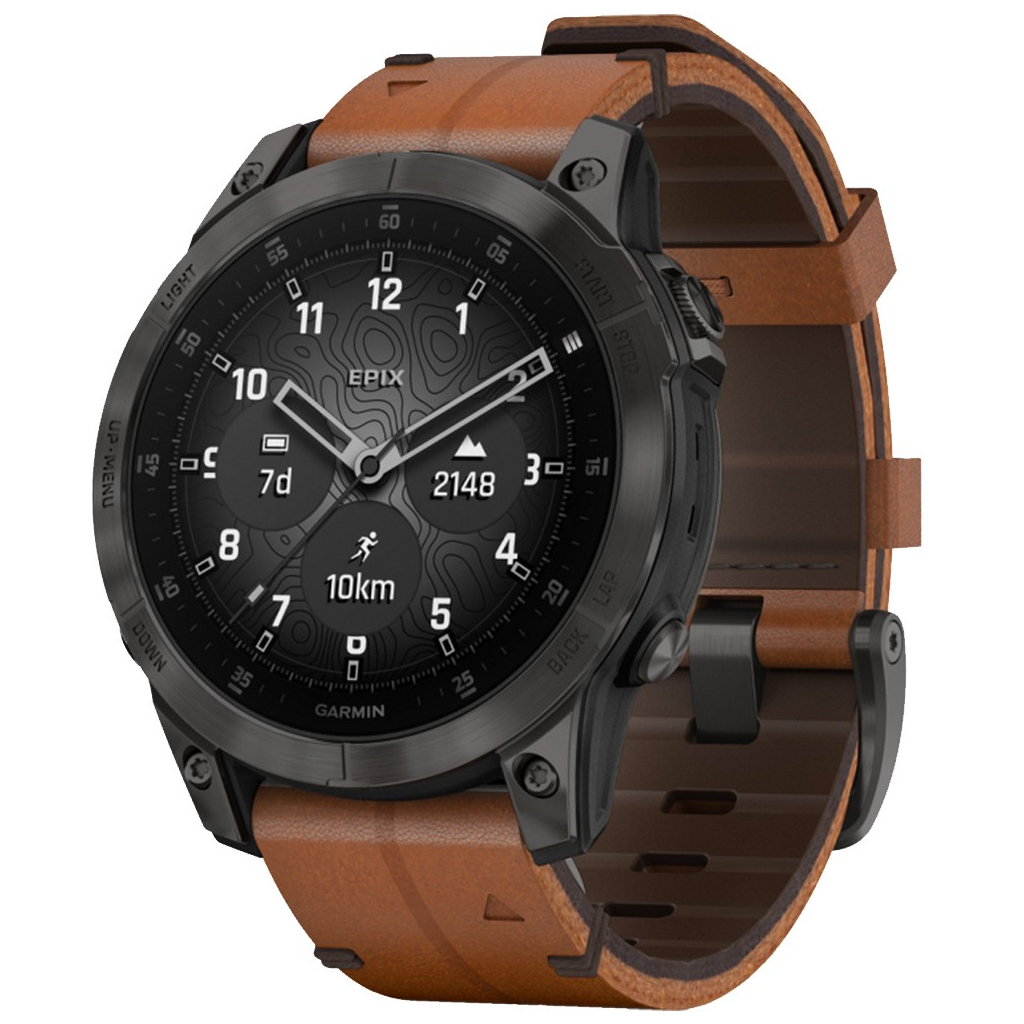 Смарт-часы Garmin EPIX gen 2,Sapphire,Gray Titanium, GPS (010-02582-30)