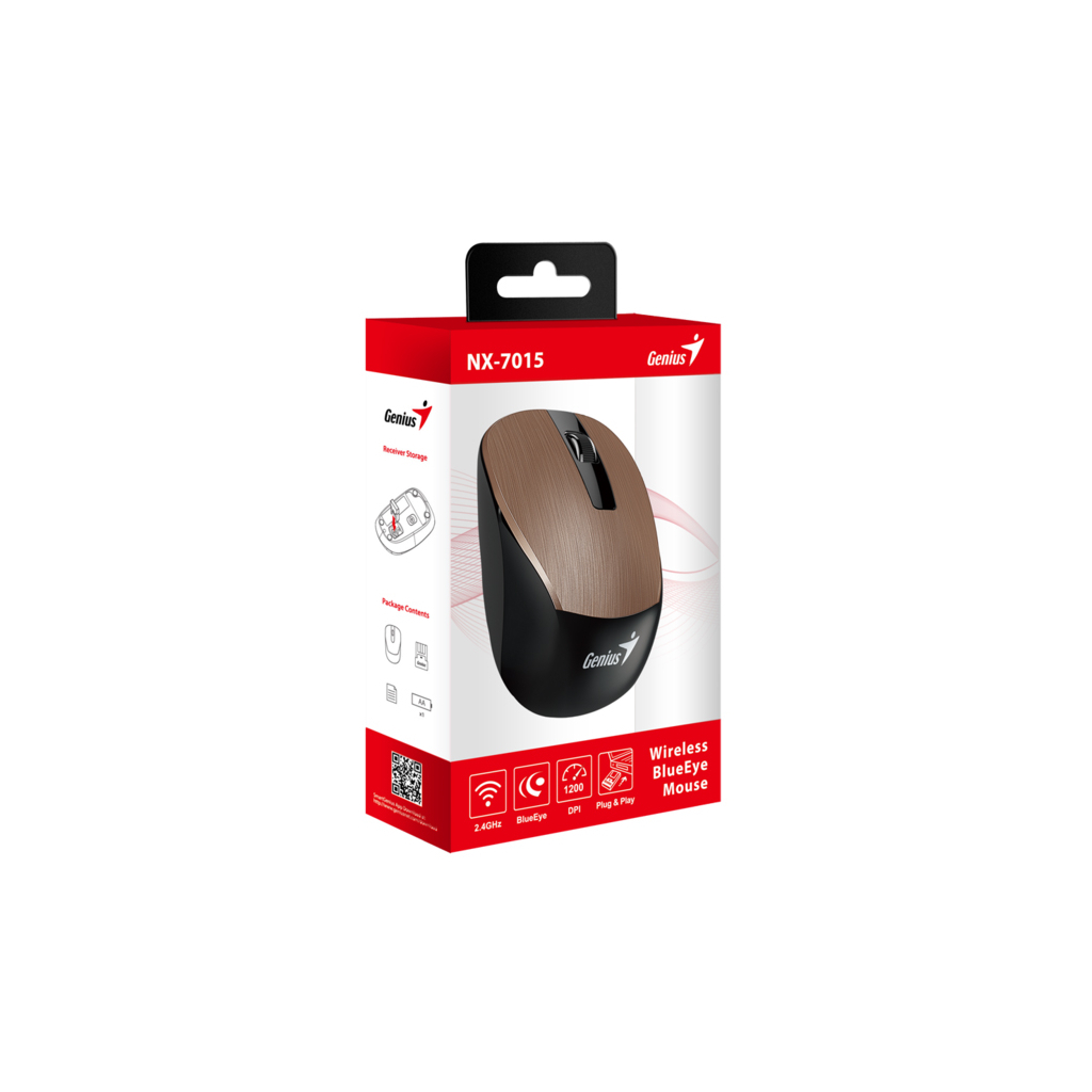 Мышка Genius NX-7015 Wireless Rosy Brown (31030019403) - 2