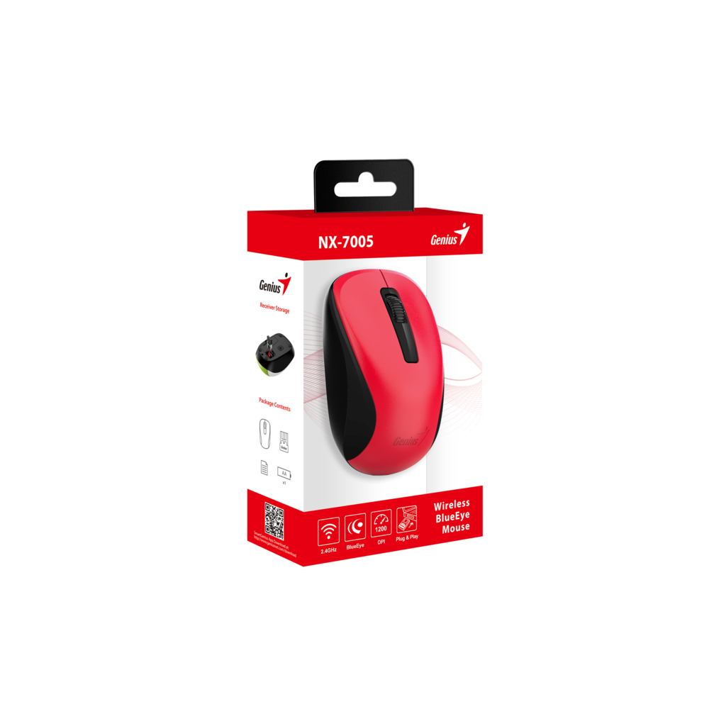 Мышка Genius NX-7005 Wireless Red (31030017403) - 2