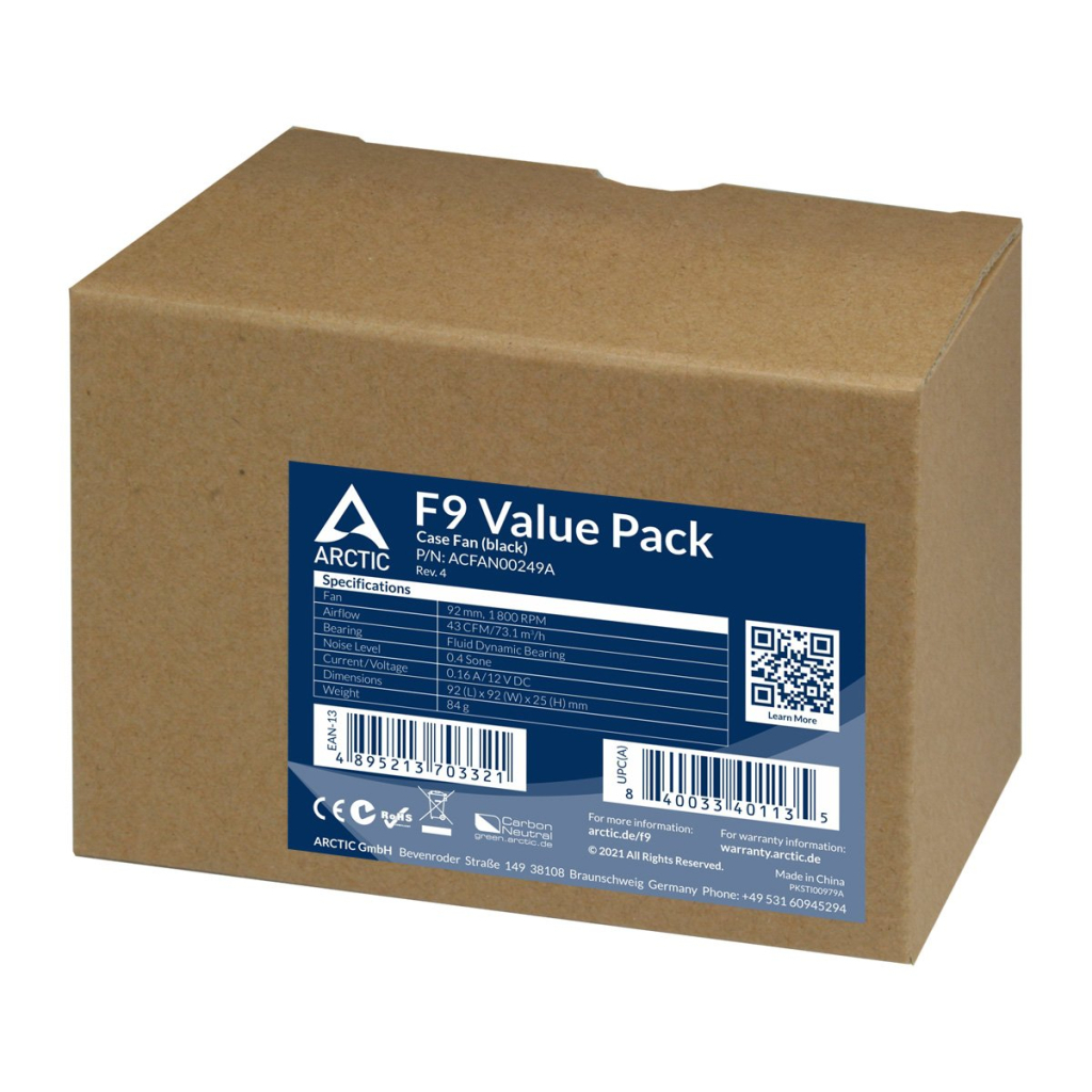 Кулер для корпуса Arctic F9 (5-Fan Pack) (ACFAN00249A) - 3
