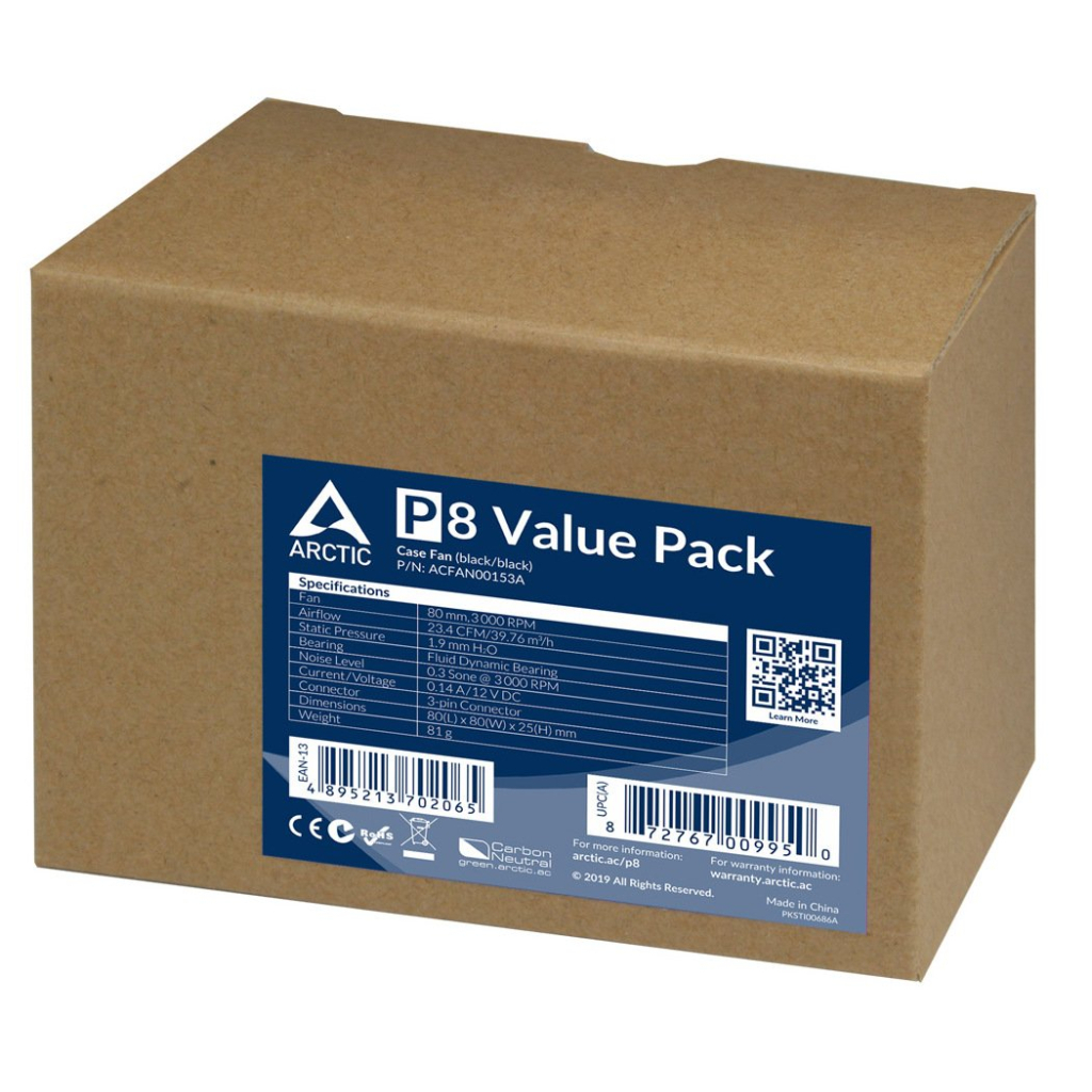 Кулер для корпуса Arctic P8 (5-Fan Pack) (ACFAN00153A) - 2