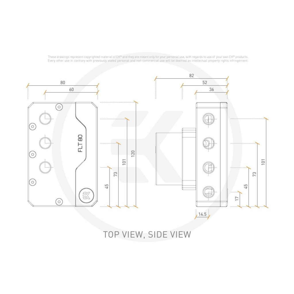 Помпа для СВО Ekwb EK-Quantum Kinetic FLT 80 D5 PWM D-RGB - Plexi (3831109851166) - 4
