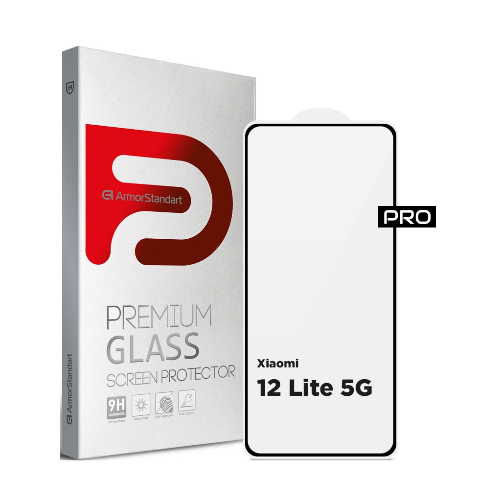 Стекло защитное Armorstandart Pro Xiaomi 12 Lite 5G Black (#ARM63566)