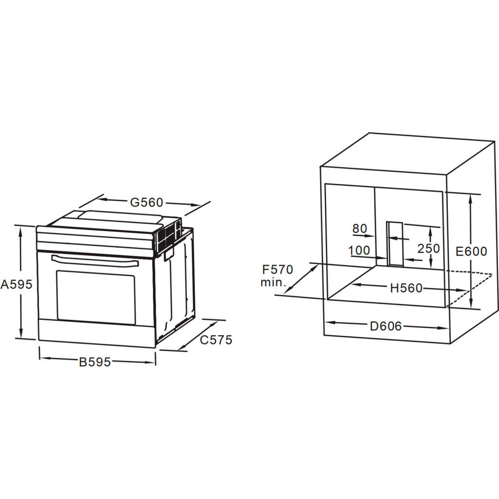 Духовой шкаф Interline FEV 481 ECH BA - 1