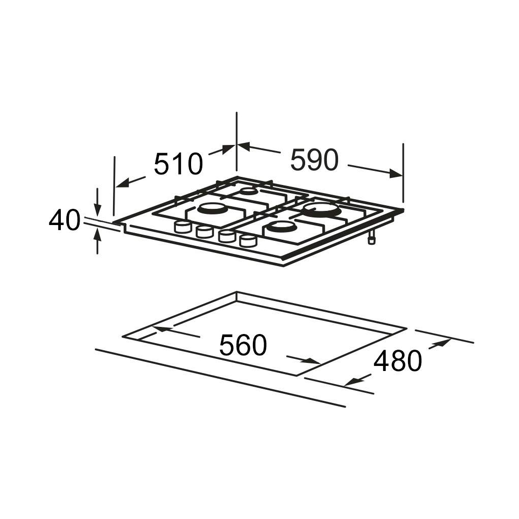 Варочная поверхность Interline HGS 563 FGK XM - 6
