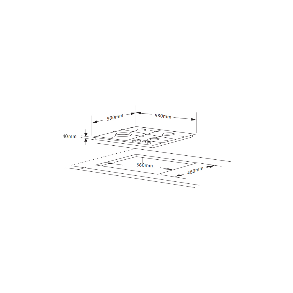 Варочная поверхность Interline SGA 664 FGT XA - 9