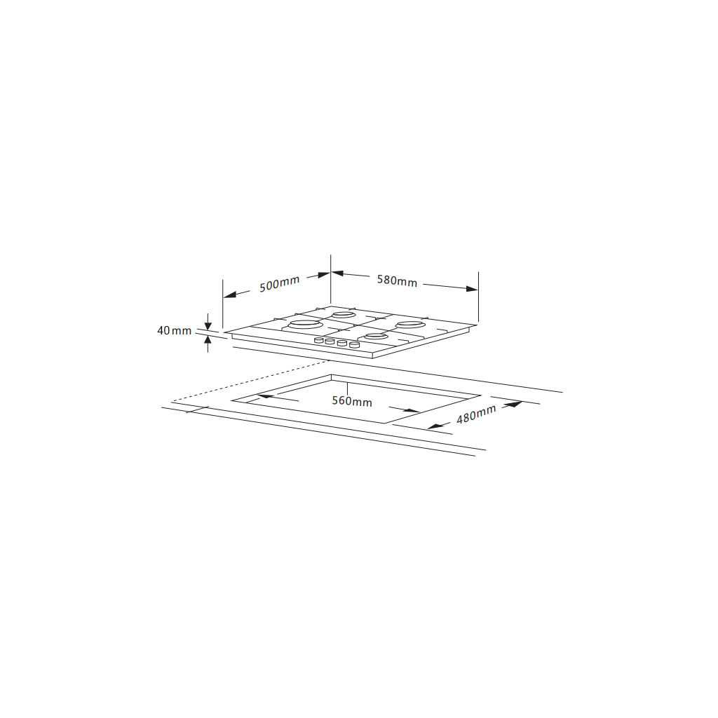 Варочная поверхность Interline HGS 764 FGT XA - 10