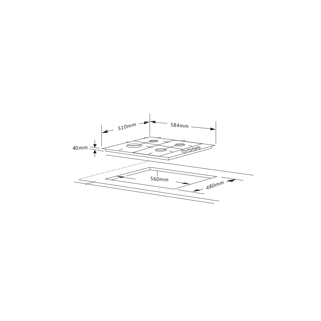Варочная поверхность Interline HGG 762 RGT BA - 6